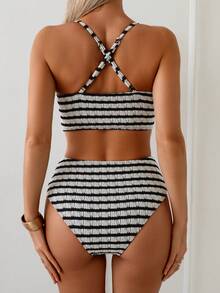 Bộ bikini 2 mảnh Swim Lushoire nhiều màu sắc, gồm áo hai dây buộc phía trước và quần tam giác, kiểu dáng hở lưng, dây mảnh, bán chạy nhất, thích hợp cho bãi biển, khu nghỉ dưỡng, ngày lễ tình nhân, đồ bơi nữ kiểu tankini, đồ bơi định hình vòng ba, đám cưới & sự kiện. - Nhiều màu - Xem 2
