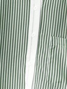 EMERY ROSE Plus Size Women's Colorblock Striped Casual Versatile Everyday Shirt - Multicolor - View 5