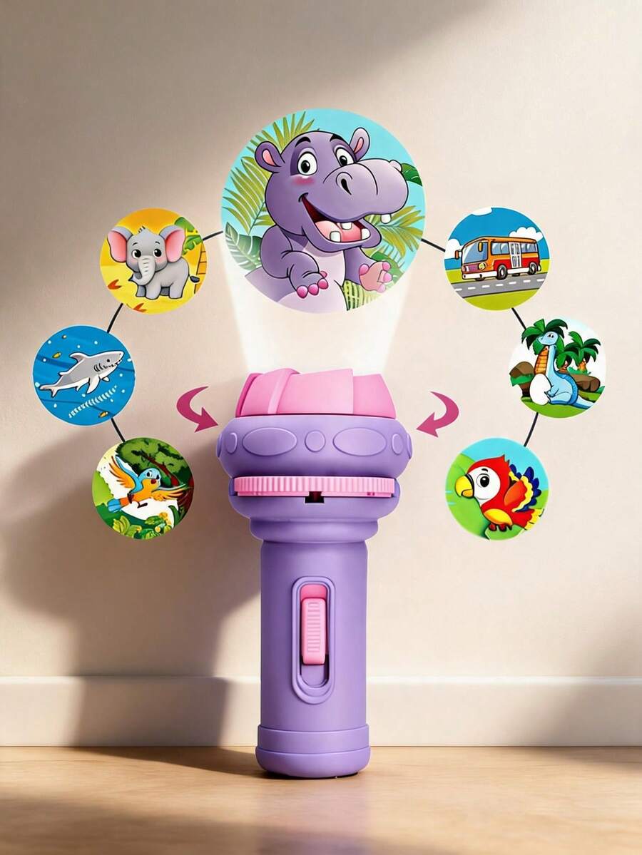 POKOJA LAND 1 Set Of Children's Projection Toy Flashlight Set Educational Luminous Toy Set - Multicolor - View 1