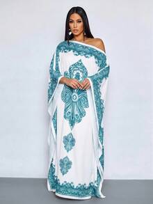 SOLERSUN Đầm maxi nữ thanh lịch với khăn choàng hoa, kiểu dáng trễ vai, thích hợp cho kỳ nghỉ, du lịch hoặc dạ hội; Đầm maxi màu be thanh lịch với áo choàng hoa, kiểu dáng trễ vai, thích hợp cho tiệc cocktail trang trọng. - màu xanh lá - Xem 7