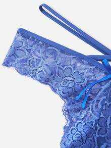 5入組花邊蝴蝶裝飾前扣內褲女性內衣 - 彩色 - 查看 3