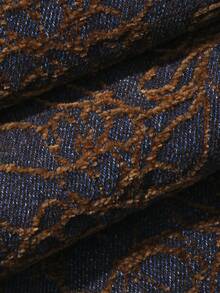 DAZY Quần jeans nữ in họa tiết hoa, phong cách nữ tính, đường phố, thời trang Hàn Quốc. - Màu xanh lam - Xem 3