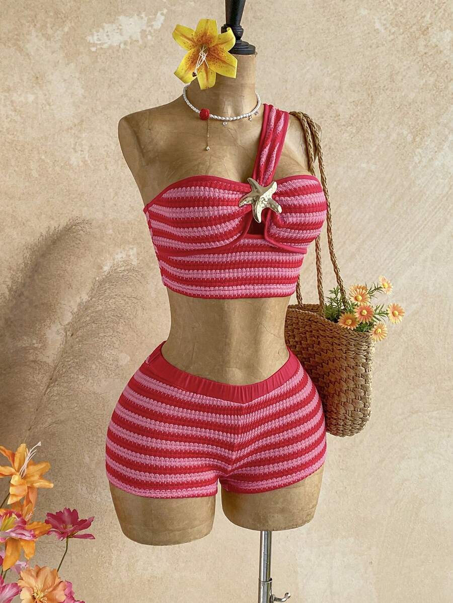 Soleia 新款女款夏季度假套裝,2件套日常穿著,島嶼度假服飾,波希米亞風,浪漫花卉,度假風 - 彩色 - 查看 1