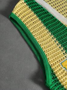 ROMWE MEN Street Life Áo vest nam dệt kim thêu, kiểu dáng thể thao. - màu xanh lá - Xem 8