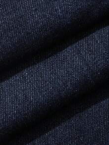Livesso Mono de pierna ancha recta para mujer con lavado vintage azul, empalme en la cintura, estilo casual para festival de música y vacaciones, para primavera y verano - Azul lavado medio - Ver 7