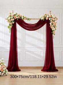 300*75cmSemi-Transparent Arch Curtain Fabric For Party Ceiling, Wedding Arch, Reception Area Decor - multicolor - View 10