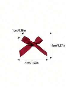 50PCS Red Ribbon Bows Kit - Pre-Curled Gift Wrapping Decor, Wedding Party Hair Clips, All Season Craft Supplies - wine - View 6