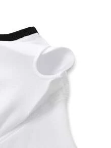 CourtClass CourtClass Women's Comfortable Breathable Striped Sports Bra - White - View 12