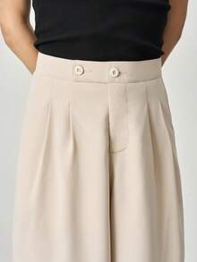 STYNVO Men's Casual Solid Color Wide Leg Pants - Beige - View 3