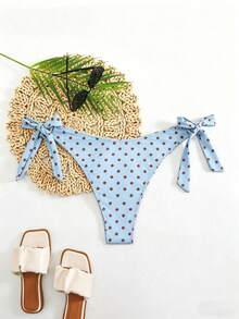 Swim Basics Plus Size Solid Color Minimalist Swim Bottoms, Suitable For Summer Holiday & Beach Wear - Multicolor - View 2