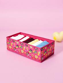 THE POWERPUFF GIRLS X SHEIN 1件/1套可折叠多隔层衣柜收纳袋，用于存放内衣和袜子。防尘设计，非常适合放在床下、橱柜顶部、抽屉里，或作为轻便的床边收纳袋。非常适合整理内衣、袜子、床上用品、折叠衣柜、房间装饰、卧室用品和夏季衣物。花朵、泡泡、毛茛花图案。 - 彩色 - 查看 5