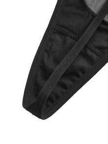 AltBold Women's Solid Color Mesh Patchwork Casual Everyday Briefs Black Summer - Black - View 4