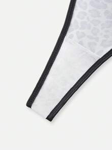 Bella Beso Bộ áo ngực có đệm mút, phối ren họa tiết da báo, kiểu dáng racerback, được chế tác tinh xảo. - Nhiều màu - Xem 4