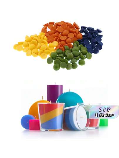 16 قطعة/عبوة صبغة شمع للشموع المعطرة DIY، كل قطعة 0.18 أونصة، مجموعة متنوعة من 16 لون، كتل صبغة ملونة لصناعة هدايا عيد الميلاد الاحتفالية