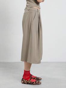 COUREZ Longline Tailored Shorts Y2K Summer Outfits For Women Going Out Business Office Work Casual Autumn Bottoms Clothes Grey - Grey - View 3