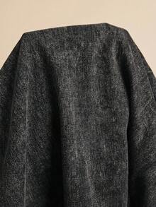 Freevana Áo nữ cỡ lớn màu đen rách rưới kiểu vintage, áo thun tay ngắn cổ chữ V thiết kế độc đáo phong cách punk, khoét lỗ, dáng rộng, co giãn và thoải mái, thích hợp cho mùa xuân/hè. - màu đen - Xem 5