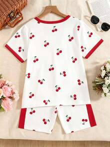 Spring And Summer Tween Girls Casual Fashion Creative Personalized High-End Refreshing Leopard Print Patchwork Graphic Letter Print Relaxed Back-To-School - Multicolor - View 2