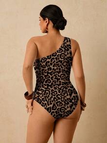 Travachic Plus Size Retro Leopard Print Contrast Color One-Piece Swimsuit, Beach Bathing Suits For Women One Piece Swimsuit Women - Multicolor - View 2