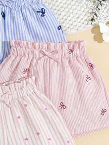 Bộ 3 quần short bé gái mùa hè, màu trơn, cạp chun. - Nhiều màu - Xem 7