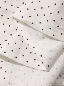 Livesso Áo cardigan dáng ngắn không tay, kiểu dáng thường ngày, họa tiết chấm bi trắng, dây mảnh, thắt nơ, phong cách boho, thích hợp cho mùa xuân và hè, dành cho nữ. - trắng - Xem 9