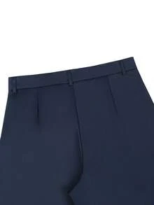 PAVTROS Pantalones anchos blancos para hombre, de corte holgado, pantalones versátiles y de moda - Azul Marino - Ver 7