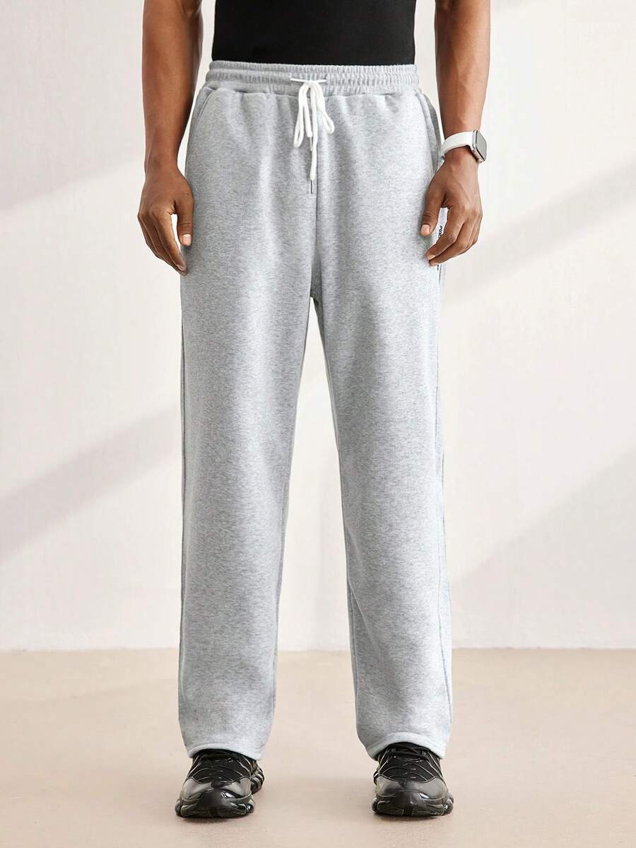 Driftmere Men's Solid Color Drawstring Waist Pocket Casual Sweatpants Father's Day – A Fathers Day Gift Guide - Grey - View 1