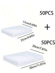 50pcs Transparent Vacuum Bags, Matte Finish Sealed Bags, Plastic Packaging Bags, Vacuum Compression Fresh Keeping Bags - Multicolor - View 2