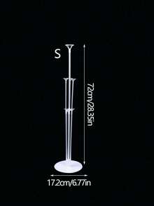 SHEIN 1 set Perlengkapan Dudukan Balon Ulang Tahun, Dudukan Balon dengan Alas dan Tiang untuk Dekorasi Pesta Pernikahan dan Ulang Tahun 70/130/160cm. Alas dapat diisi dengan air untuk menahan tiang balon. - Putih - View 6