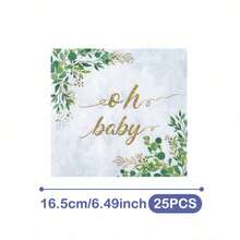 植物主题 Oh Baby 一次性餐盘、餐巾纸和杯子套装，可供 20 位客人使用。这款一次性派对用品套装（包括餐盘、餐巾纸和杯子）非常适合生日派对、婚礼和家庭野餐。 - 查看 8