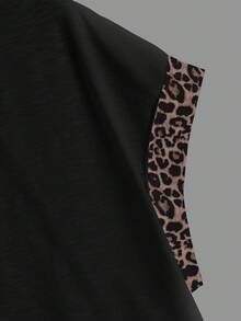 SHEIN Essnce Kaos Wanita Kasual Leher Bulat Tanpa Punggung dengan Hem Asimetris Longgar Tanpa Lengan, Cocok untuk Musim Panas - MultiWarna - View 4