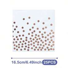 Rose Gold Petal Disposable Plates, Napkins And Cups Set, Serves 20 Guests. This Disposable Party Supplies Set (Including Plates, Napkins And Cups) Is Perfect For Birthday Parties, Weddings And Family Picnics. - View 10