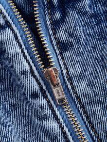 Đầm mini denim hai dây SHEIN PETITE dành cho nữ, kiểu dáng thường ngày và thoải mái cho mùa hè. - Rửa trung bình - Xem 4