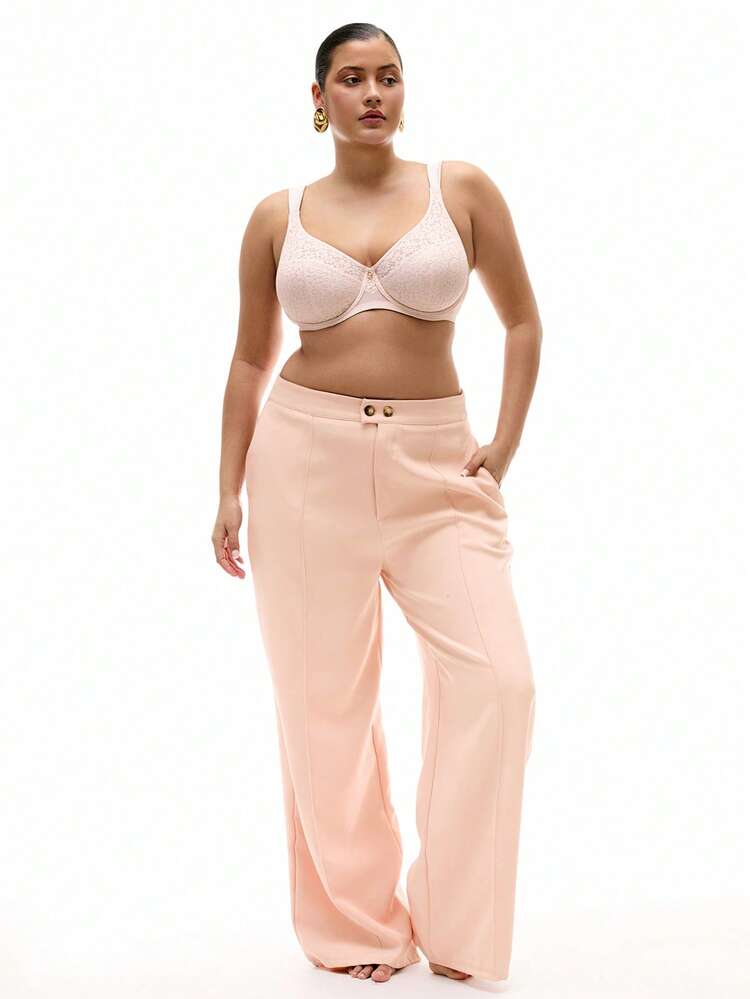 Plus Full Coverage Lightlylined Lace Minimizer Bra