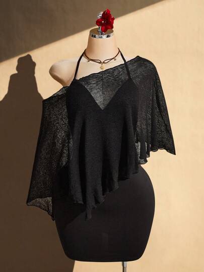 SHEIN ICON 大码女士露背吊带连衣裙套装