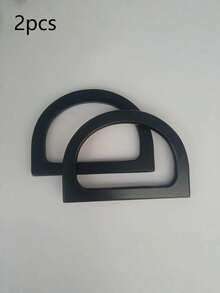1 par de asas de bolso de madera de alta gama, accesorio de bolso de bambú con forma de D redonda - Multicolor - Ver 11