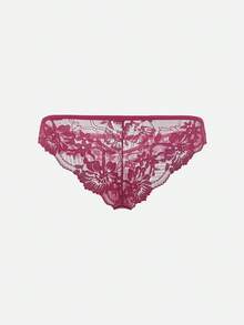 Bella Beso 4pcs/Pack Sexy Low Waist Seamless Floral Lace Thong Panties | Soft, Breathable, Suitable For Yoga, Daily Wear, Hollow Out Low Waist Briefs - Multicolor - View 5