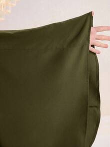 Al Najma Plus Size Women's Rhinestone Embellished Elegant Arabic Style Evening Dress For Party - Army Green - View 9