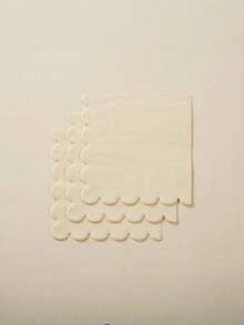 100张5 x 5英寸鸡尾酒餐巾纸，双层扇形边甜点餐巾纸，折叠式一次性餐巾纸，适用于晚餐、婚礼、生日派对、新娘周年纪念、招待会等活动。 - 多色 - 查看 5
