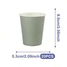 Juego desechable de platos, servilletas y vasos con pétalos de color verde salvia, sirve para 20 invitados. Este conjunto de suministros desechables para fiestas (que incluye platos, servilletas y vasos) es perfecto para fiestas de cumpleaños, bodas y picnics familiares. - Ver 10