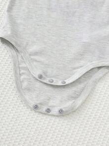 Cozy Pixies Bộ 4 món áo liền quần dệt kim màu trơn dễ thương, phù hợp cho mùa hè, dành cho cả bé trai và bé gái. - trắng - Xem 6