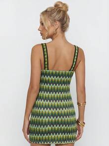 Avantive Robe d'été mini minimaliste décontractée en patchwork de couleurs pour femmes - Multicolore - Voir 4