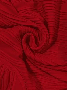 Elaquor Plus Size Women Textured Sexy One-Piece Swimsuit Bathing Suits For Women - Red - View 8