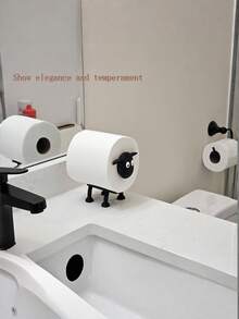 1/2PCS 3D Printed Funny Black Sheep Shape Freestanding Toilet Paper Holder Set Bathroom Tissue Dispenser Storage Rack Cute Bathroom Decor Novelty Unique Gift For Adults Home Accessories Self Standing - one-size - View 3