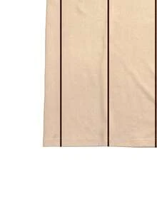 EMERY ROSE Beige Patchwork Design Letter Slogan V-Neck Casual 90s Short Sleeve Plus Size T-Shirt Back-To-School Graduation Summer - Multicolor - View 4