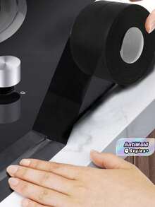 1Roll 2.2/3.8cm Wide 1/5m Long Waterproof AntiMold HeatResistant Tape SelfAdhesive Decorative Vinyl Wall Decal Sticker Kitchen Bathroom Toilet Stove Backsplash Home Decor Spring Refresh Gift Birthday Graduation Housewarming Decorative - Beauty seam sticker - View 1