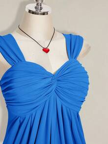 ICON Top de Punto sin Mangas con Frente Torcido Color Vino para Mujer Talla Grande, Estilo Y2K, Ideal para Graduación/Vuelta al Cole, Tops Lindos de Verano - Azul 2 - Ver 8