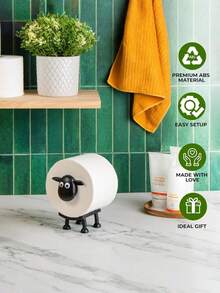 1/2PCS 3D Printed Funny Black Sheep Shape Freestanding Toilet Paper Holder Set Bathroom Tissue Dispenser Storage Rack Cute Bathroom Decor Novelty Unique Gift For Adults Home Accessories Self Standing - one-size - View 7