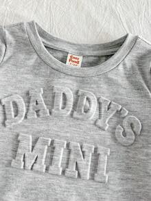 Cozy Pixies Bộ 2 món cho bé trai gồm áo thun cổ tròn tay ngắn và quần cạp chun in chữ, chất liệu mềm mại. - Xám - Xem 3