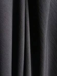 Manfinity EMRG Men Solid Color Drawstring Jogger Pants With Pockets, Plain Long Vacation Oversize Black Pants, For Husband, Boyfriend Gifts, For Fall - Black - View 6
