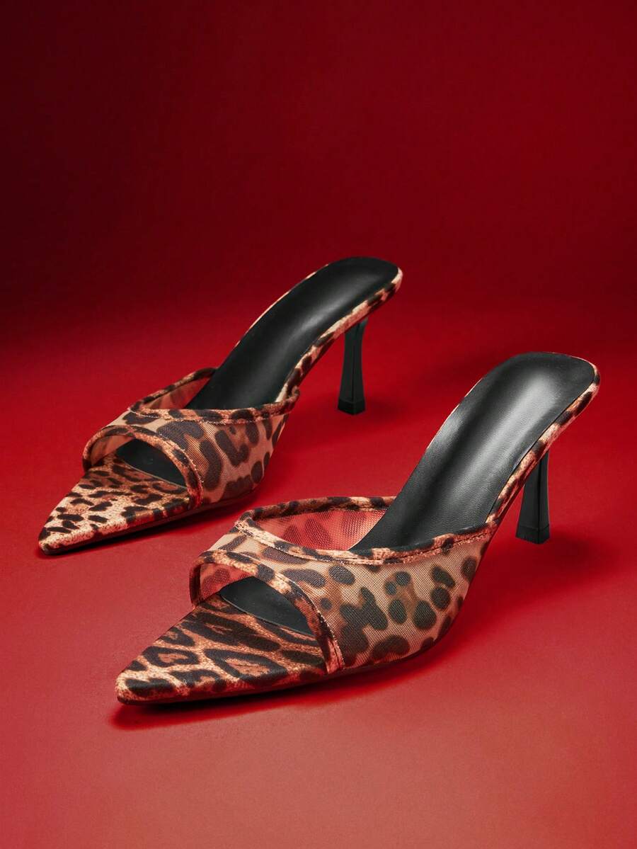 SHUZIA Women's Minimalist Sexy Point Toe Slip-On Heeled Sandals - Multicolor - View 1